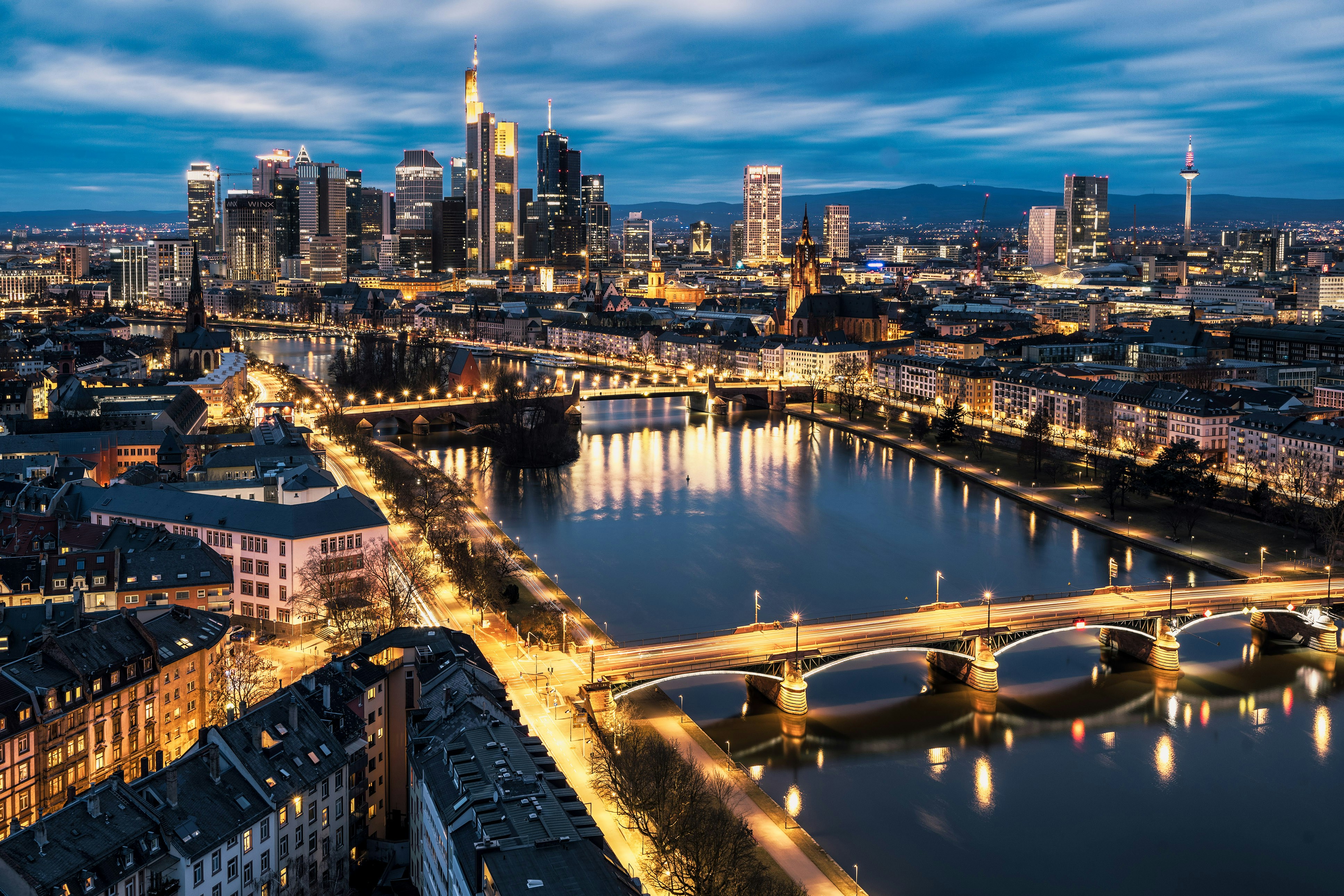 Frankfurt Night Skyline